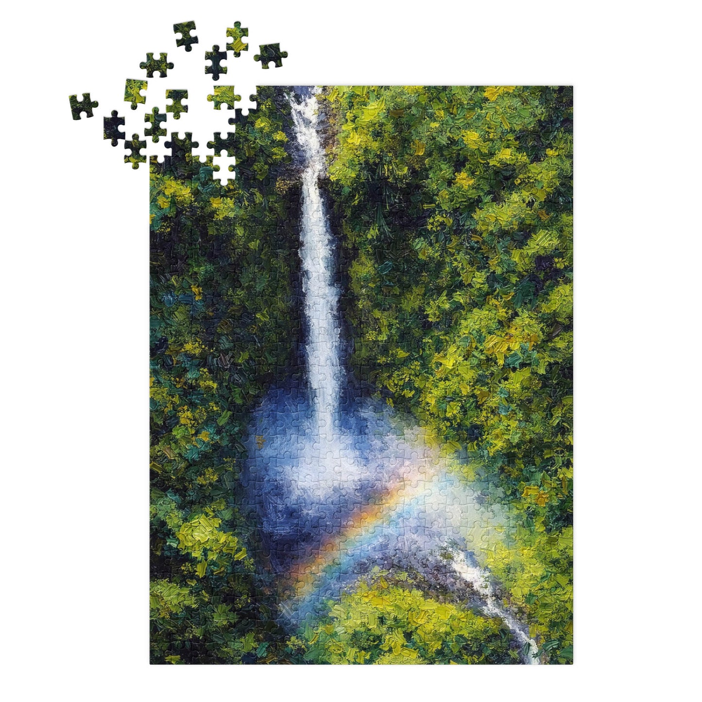 'Akaka Falls — Big Island, Hawaiʻi Jigsaw Puzzle with Tin