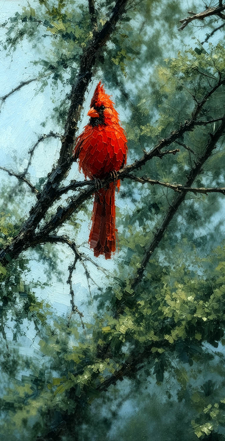 Desert Rivals – The Two Cardinals of Tucson Diptych