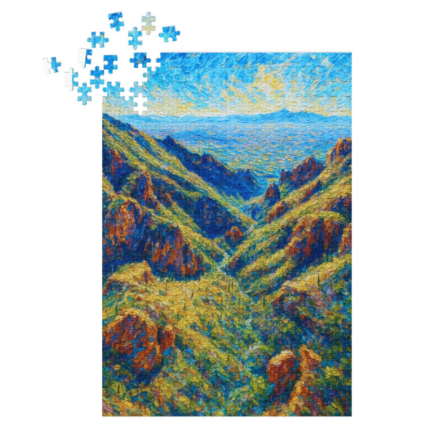 Ventana Canyon Overlook Jigsaw Puzzle with Tin