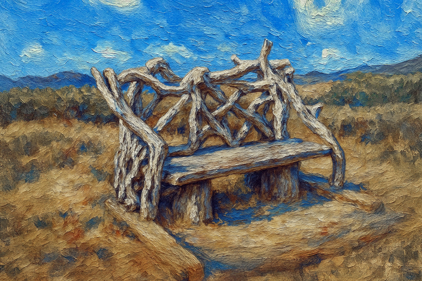 Driftwood Bench — Fiscalini Ranch Preserve