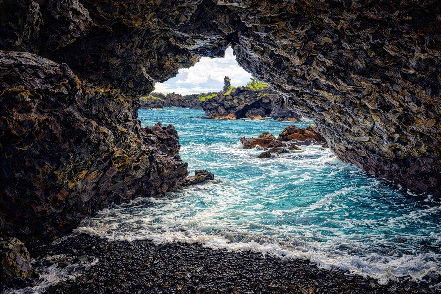 Sea Cave Wai'anapanapa State Park - Maui