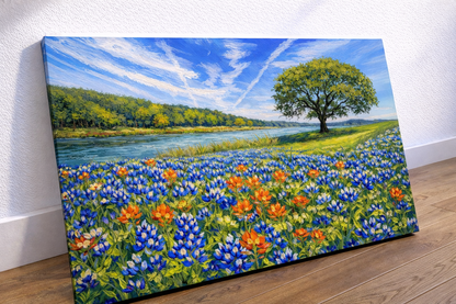 Bluebonnets in Texas Hill Country
