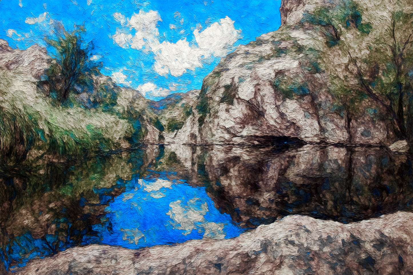 Reflections of Hutches Pool — Sabino Canyon