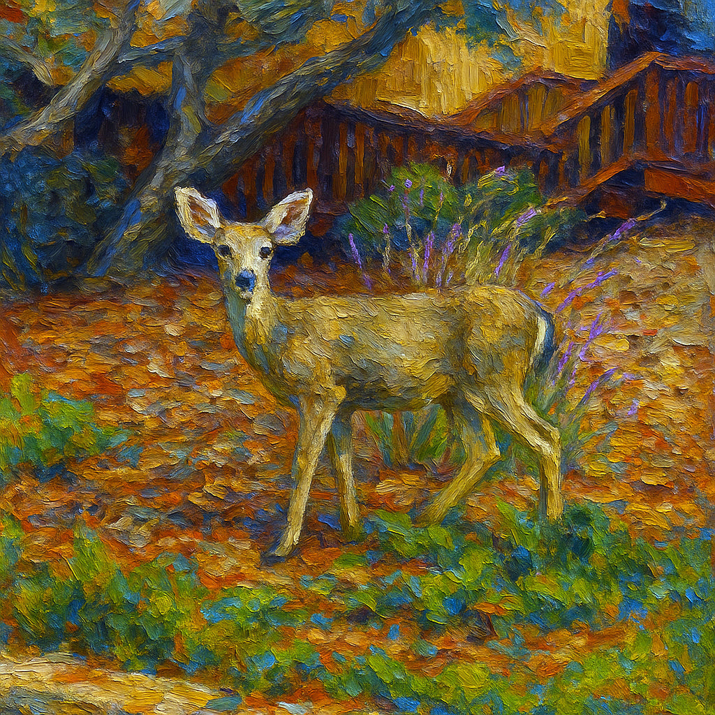 Deer in the Garden — Cambria