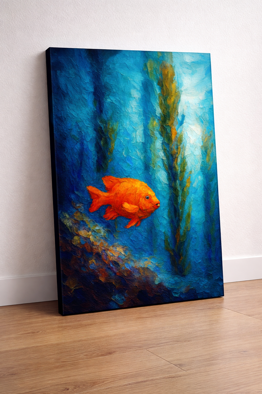 Garibaldi in the Kelp Forest – Catalina Blue Depths