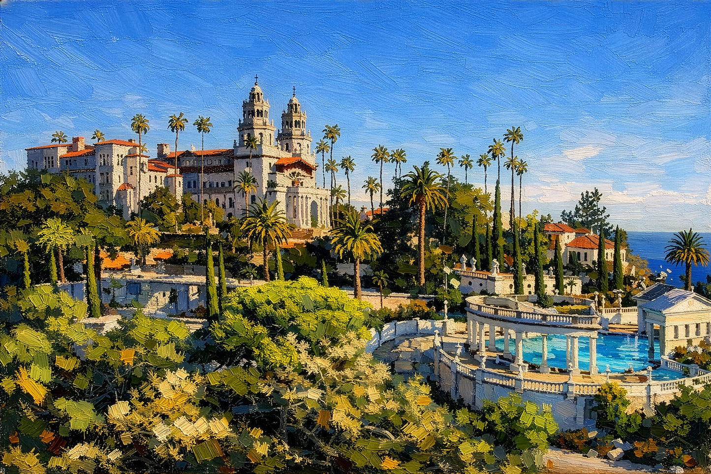 Sunlit Grandeur — Hearst Castle, San Simeon