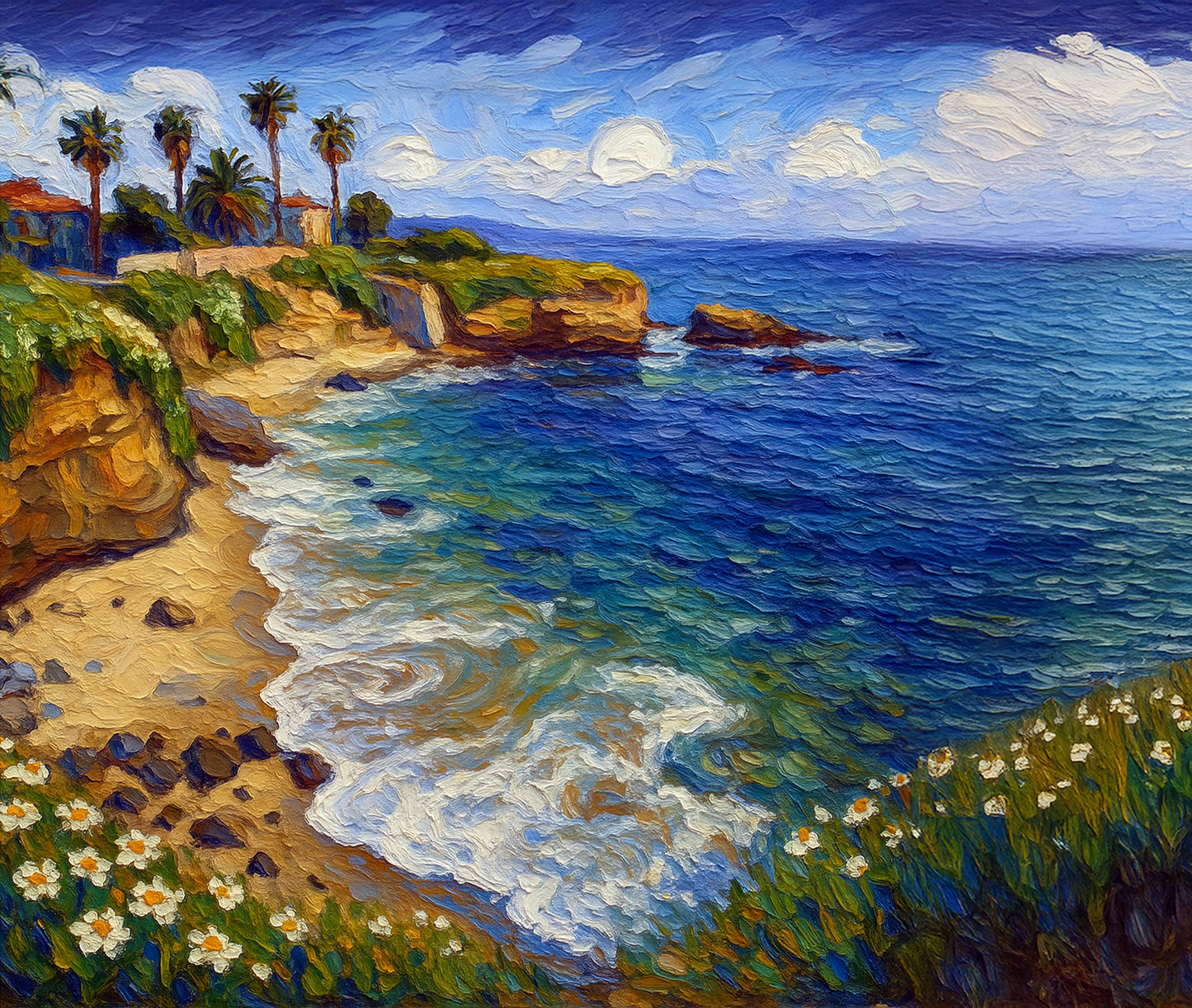 La Jolla Cove – Sunlit Cliffs & Pacific Blues