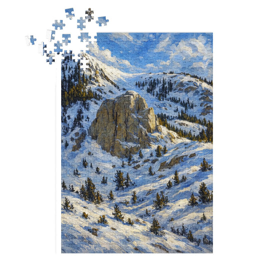 Mammoth Rock Jigsaw Puzzle with Tin
