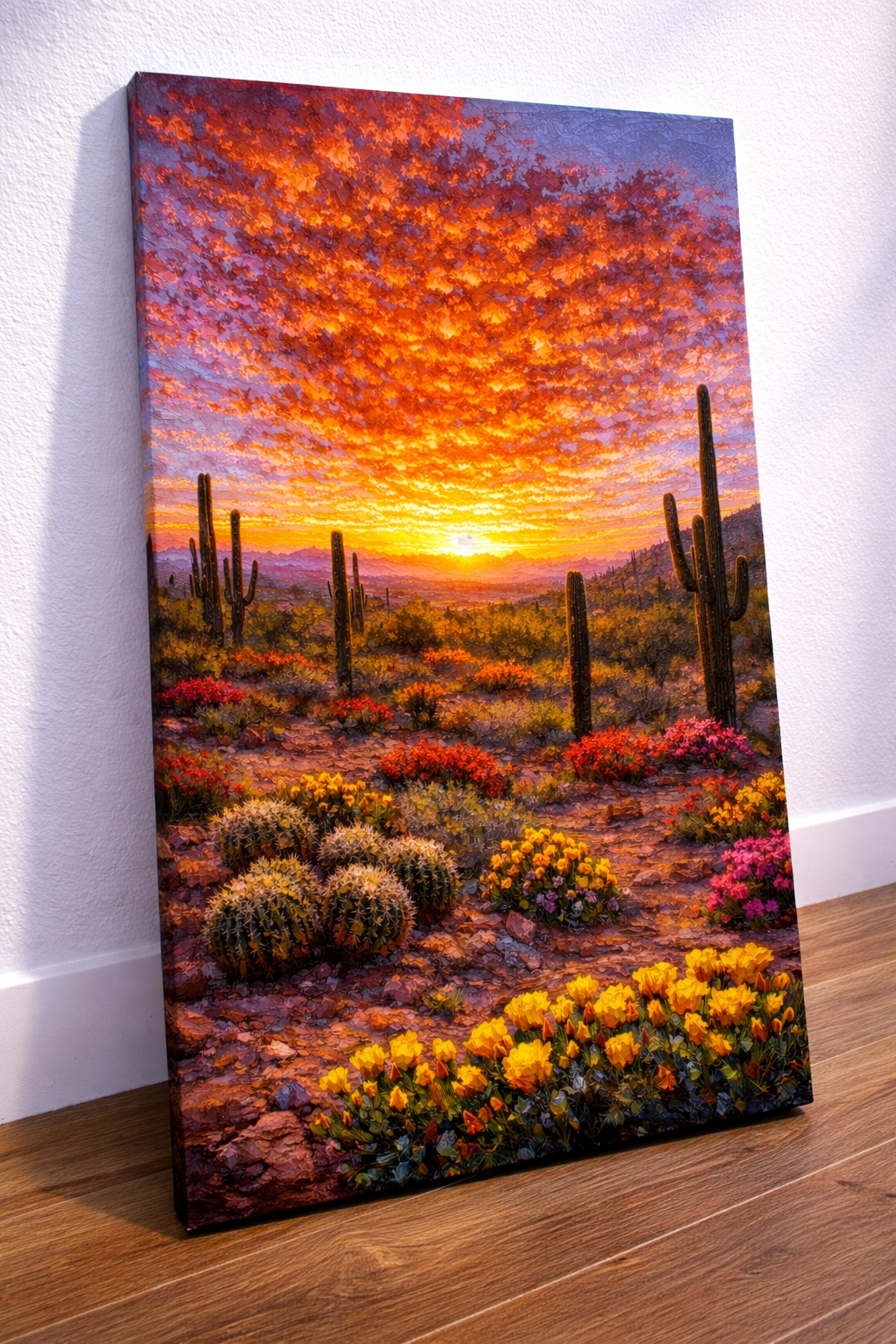 Sonoran Sunrise - Desert Bloom at First Light