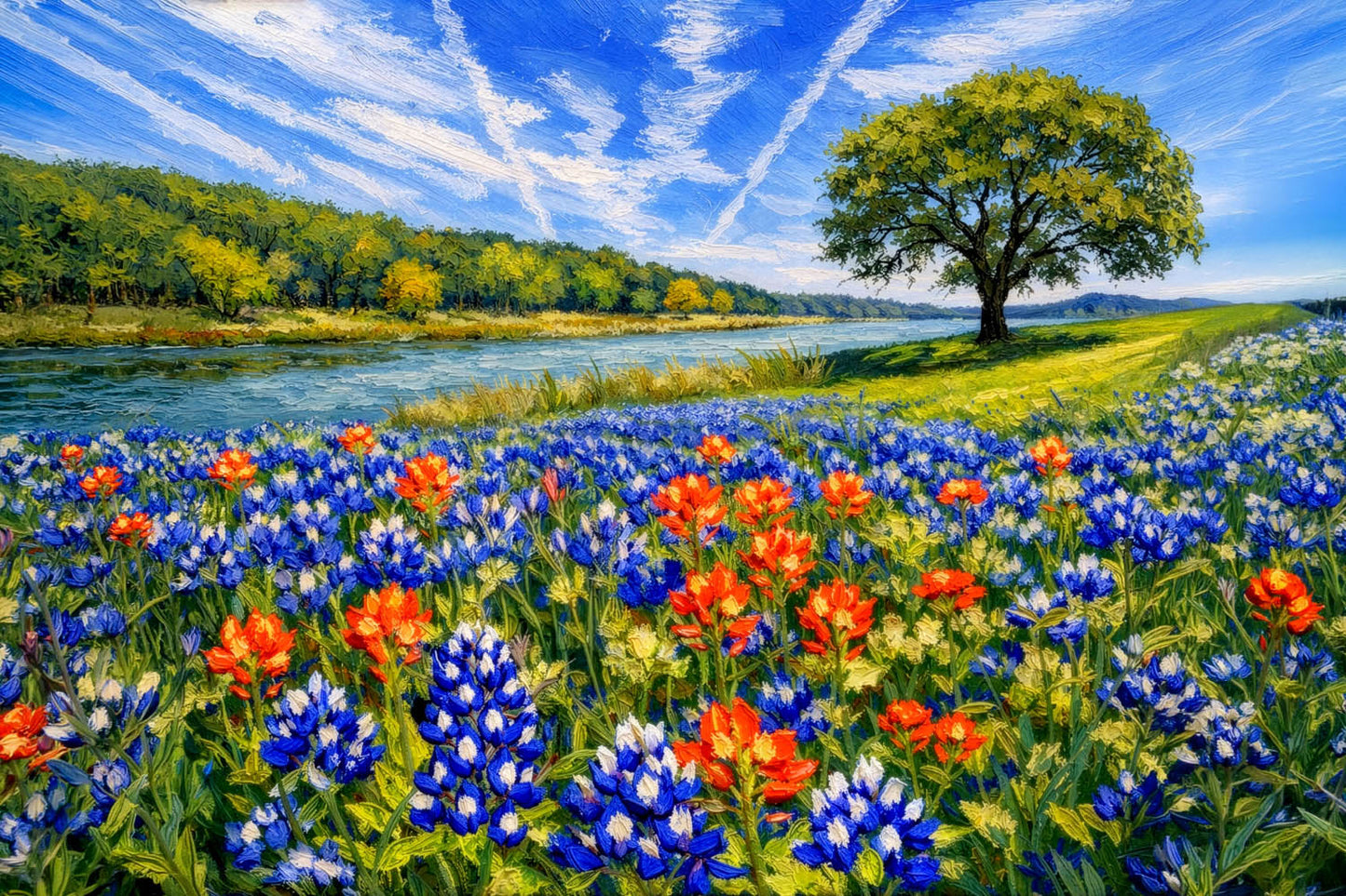 Bluebonnets in Texas Hill Country