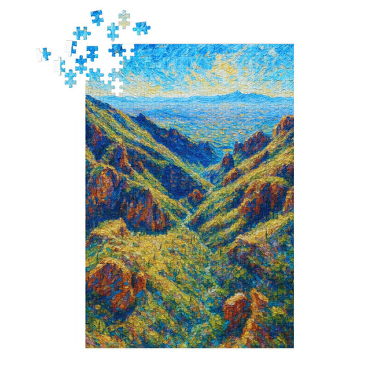 Ventana Canyon Overlook Jigsaw Puzzle with Tin