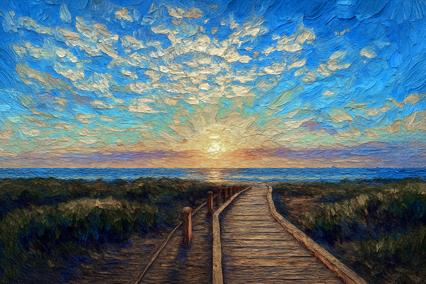 Boardwalk to Sunset – Cambria Coast