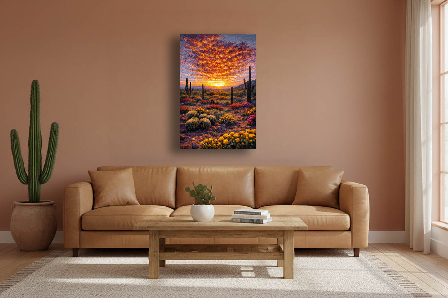 Sonoran Sunrise - Desert Bloom at First Light