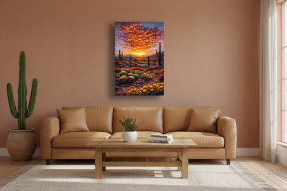 Sonoran Sunrise - Desert Bloom at First Light