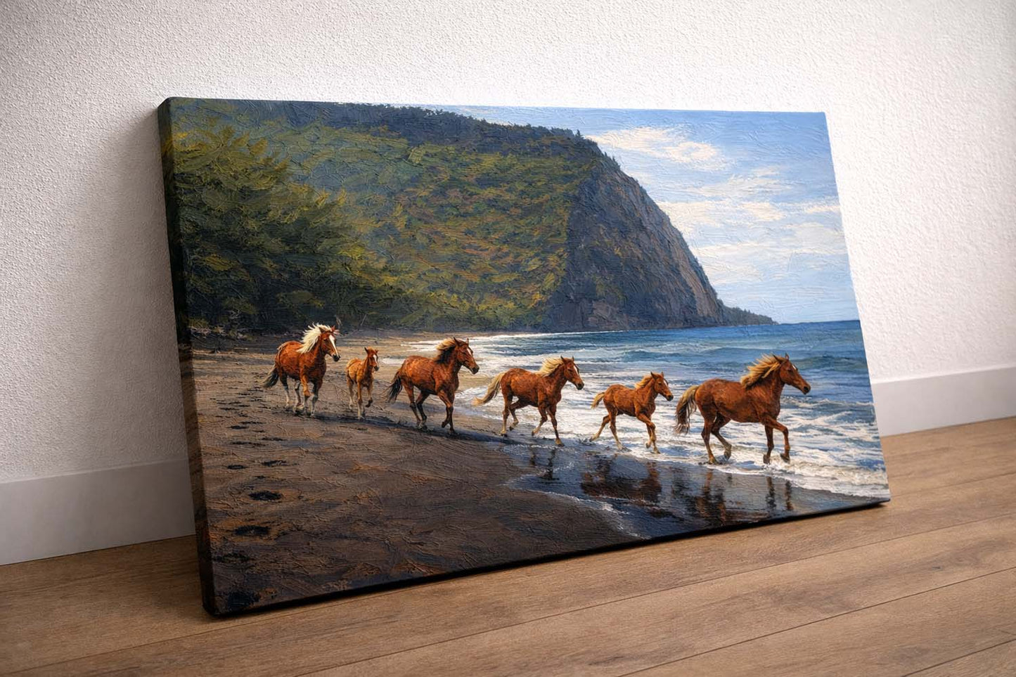 Wild Horses on Waipio Beach — Big Island, Hawaiʻi