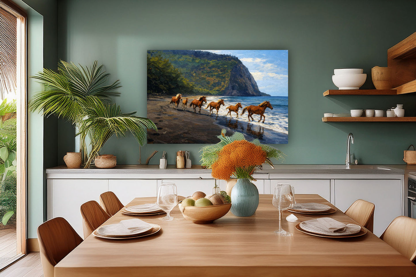 Wild Horses on Waipio Beach — Big Island, Hawaiʻi